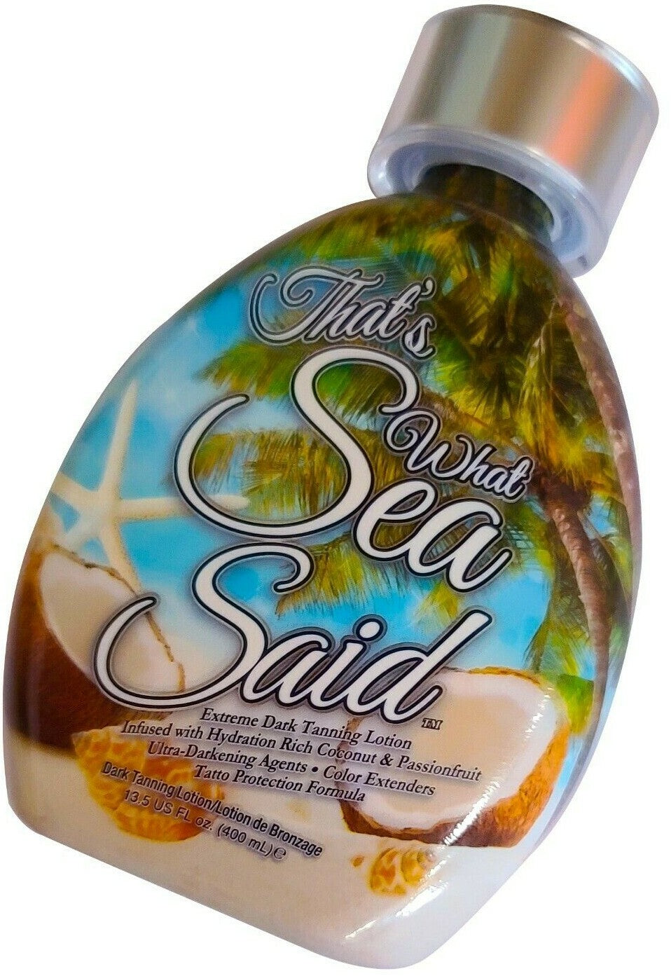That's What Sea Said Coconut Tanning Bed Lotion Accelerator for Indoor & Outdoor Tan