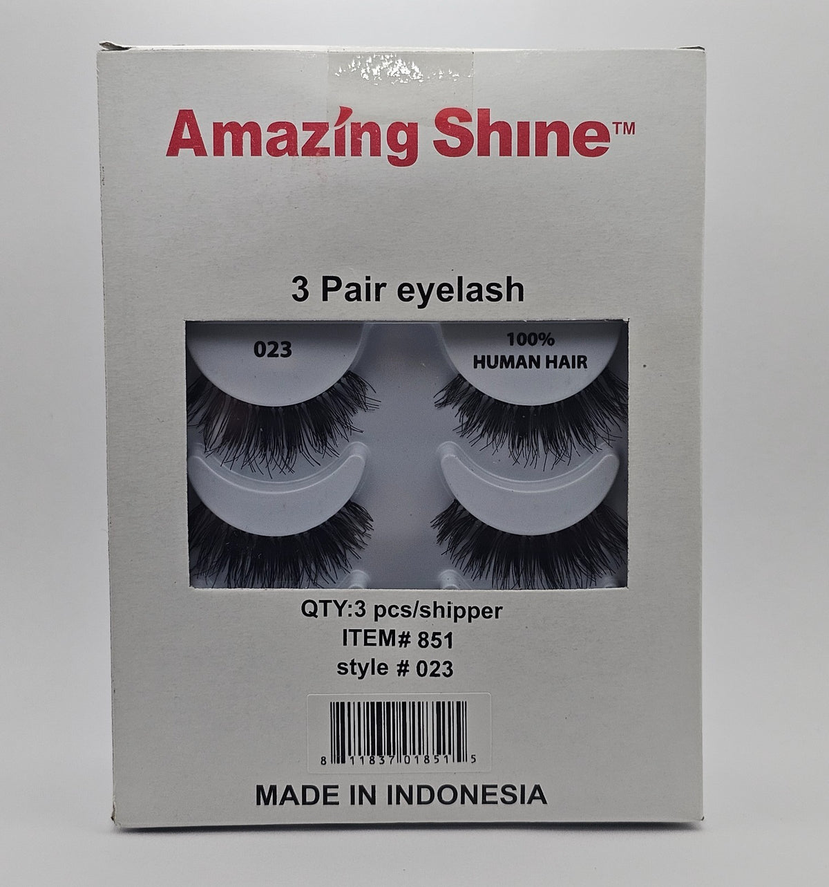 3 Pairs False Eyelashes 100% Human Hair Natural Look