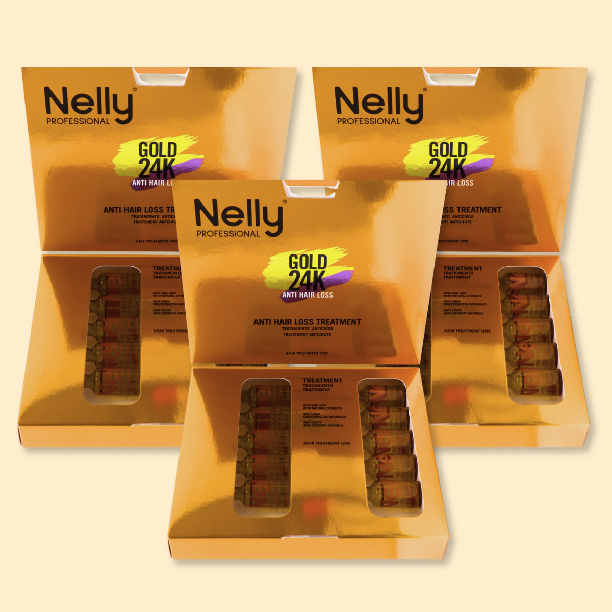 Nelly Professional 24K Gold Treatment – Radiant Hair Care Line