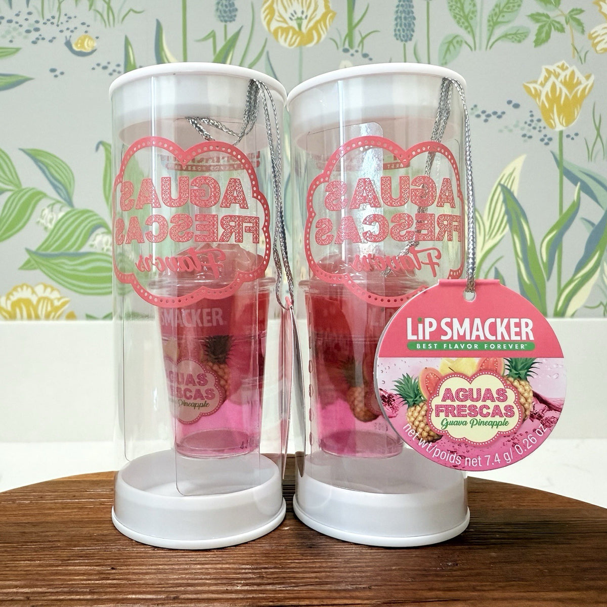 Lip Balm Set - Guava & Pineapple Flavors, 0.26oz Fountain Cups, 2 Pack