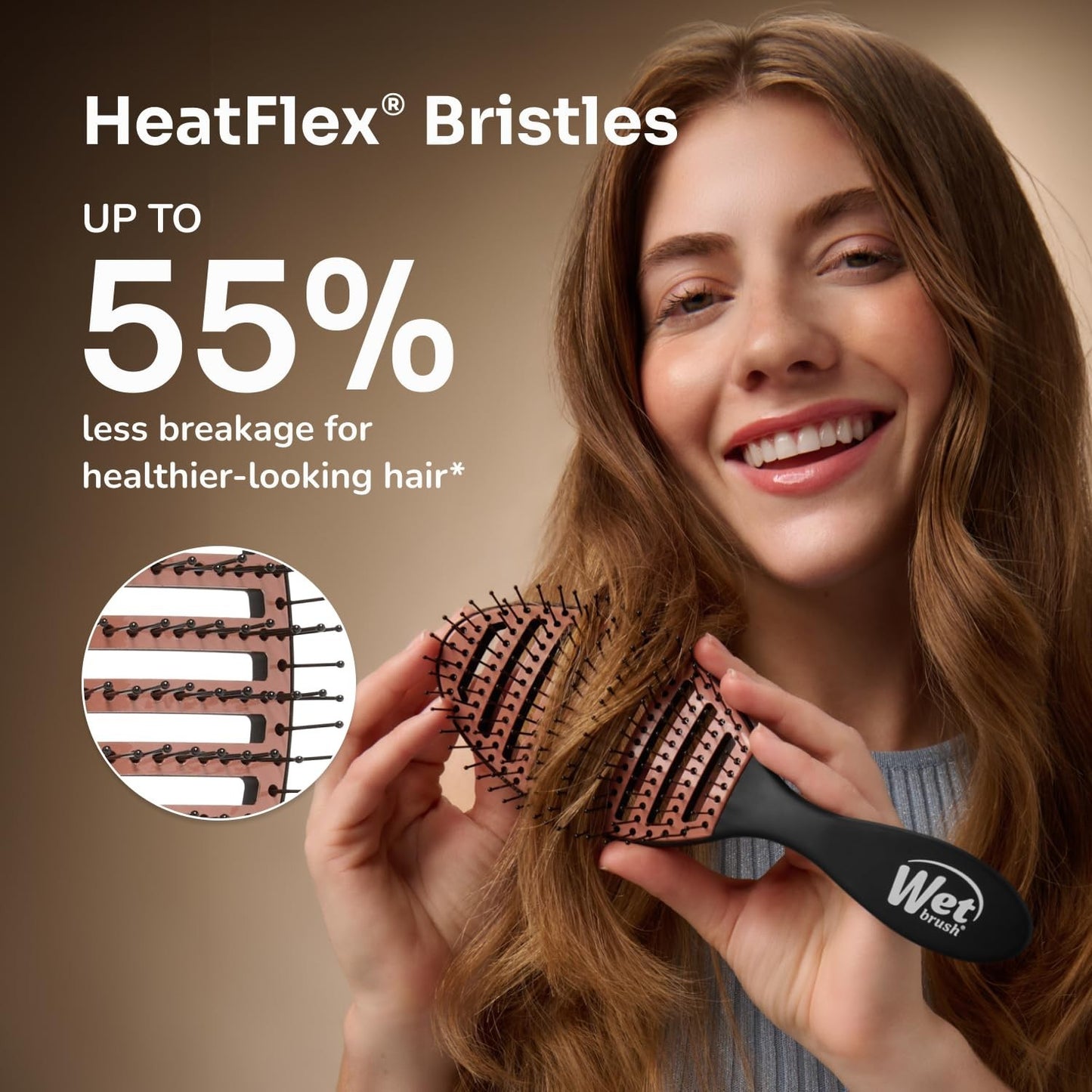 Heat-Resistant Purple Hair Brush for Fast Drying & Gentle Detangling