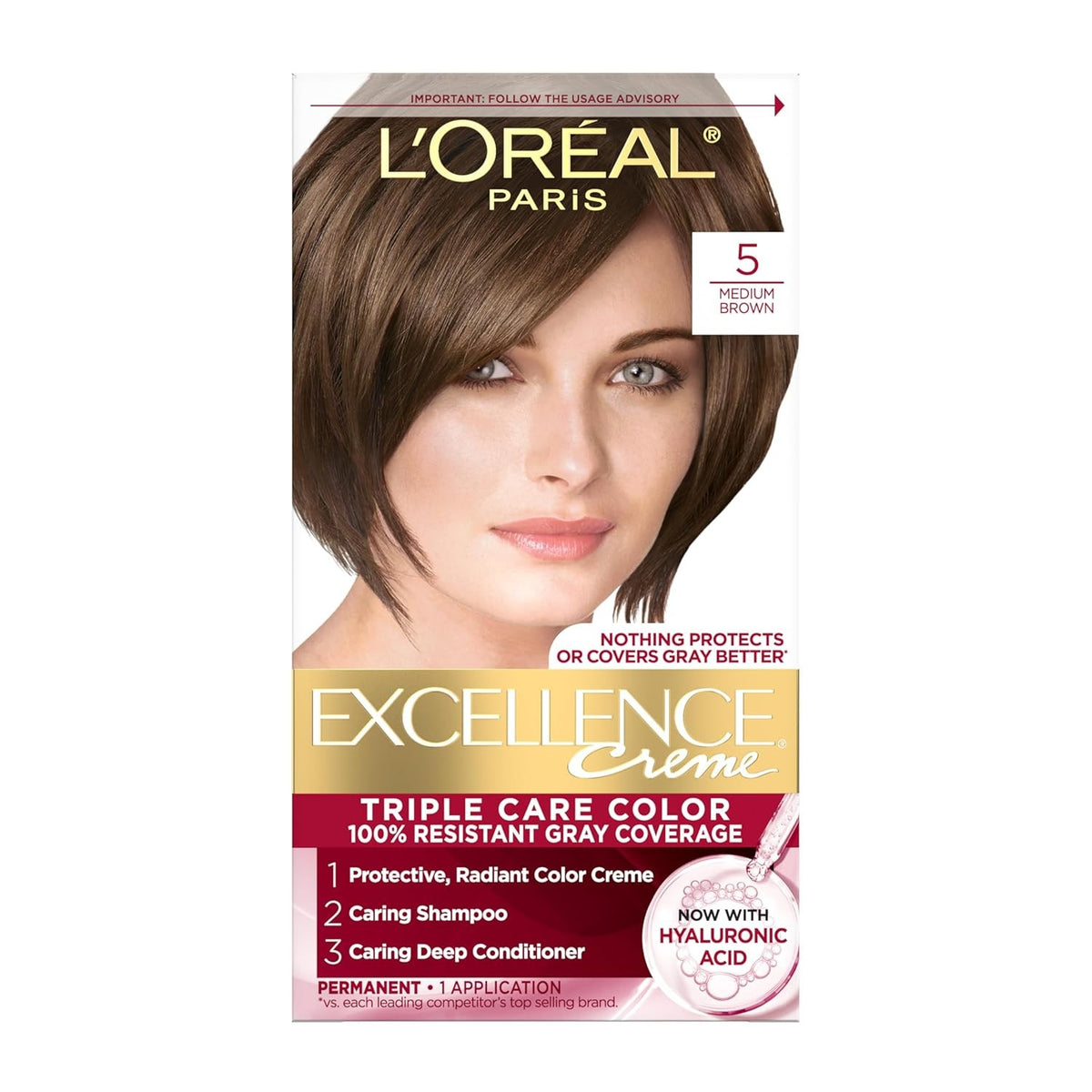 L'Oréal Paris Excellence Crème Hair Color Kit - Medium Brown 5