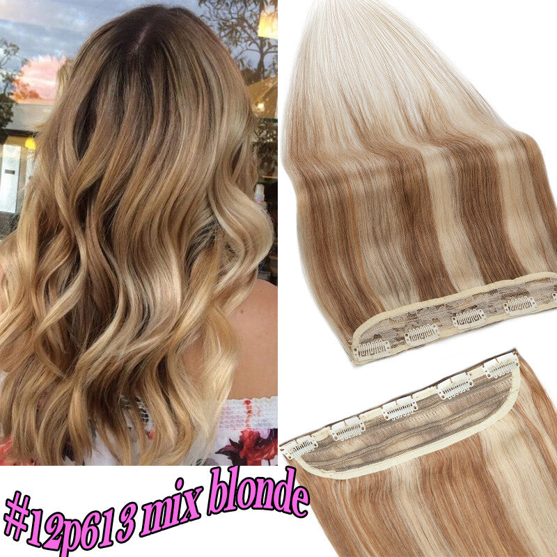 Clip-In Human Hair Extensions Thick & Full Head - Straight or Wavy