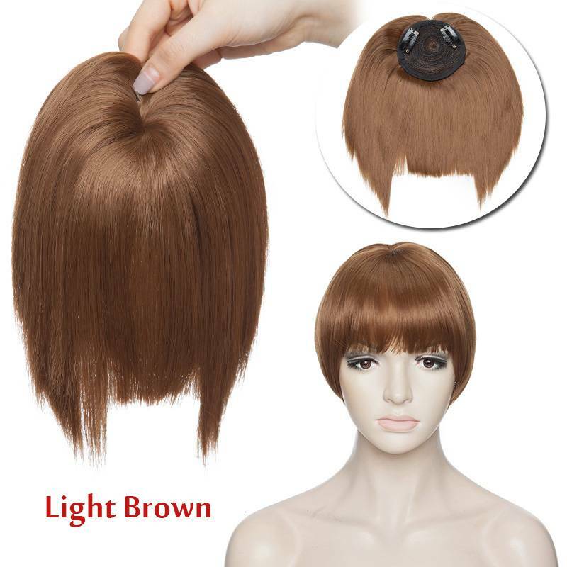 Clip-In Hair Bangs Extensions - Wispy, Natural, 9-inch Styles