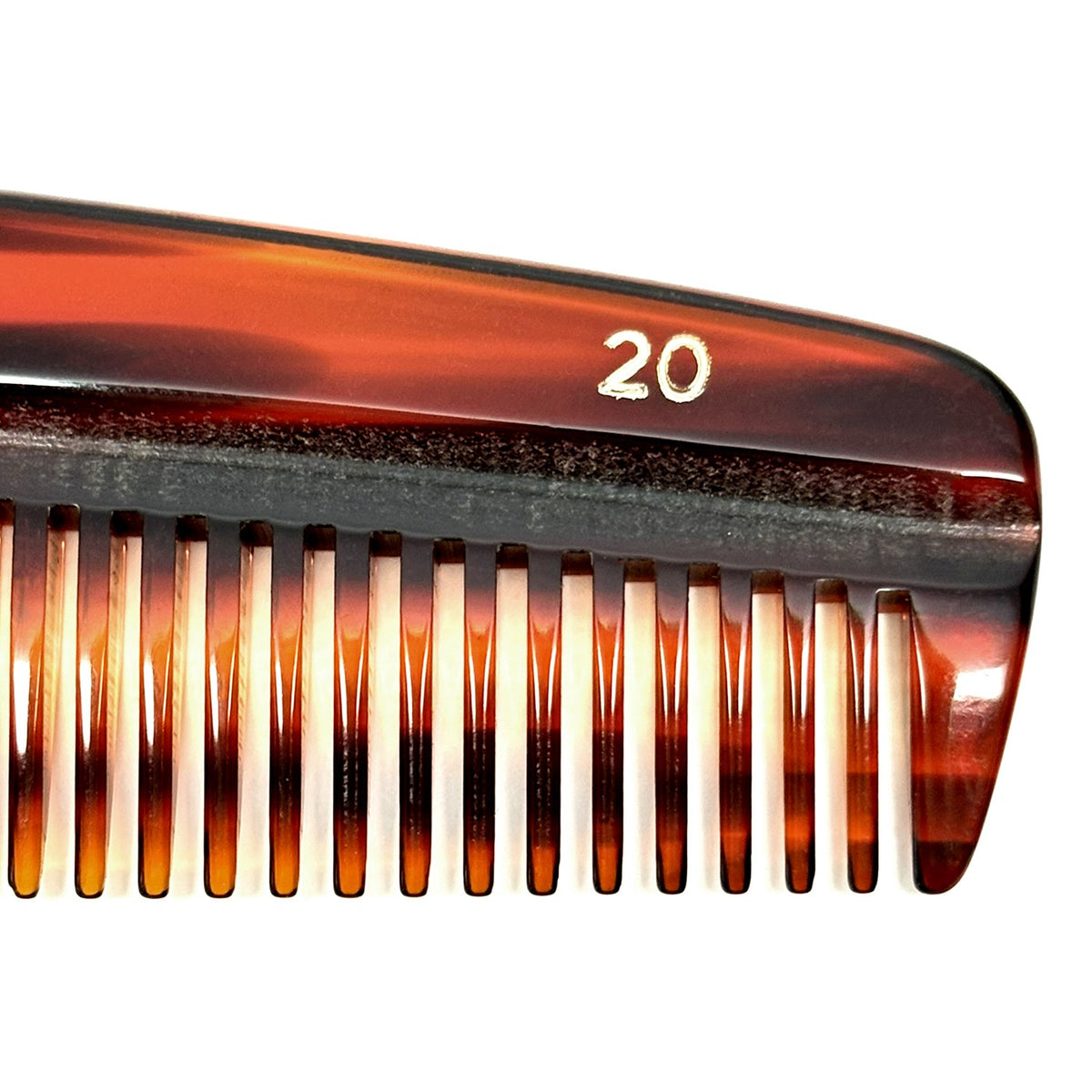 Handmade Swiss Tortoise Shell Comb 6.4 Inch Havana Brown Gold Hair Accessory