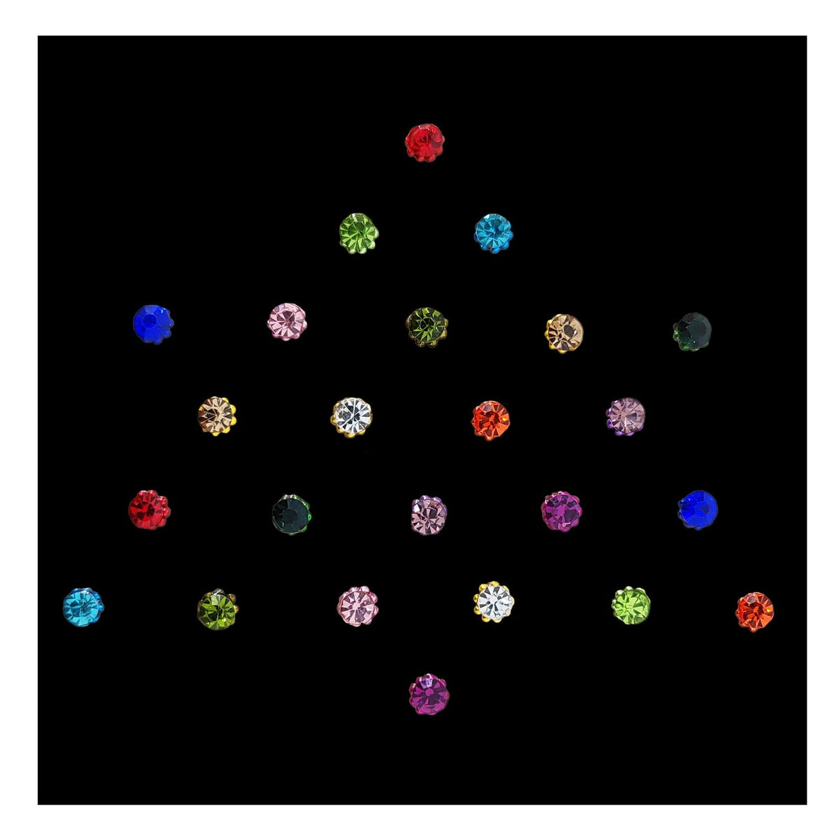 Multicolor Diamond Dot Bindi for Women & Girls - Traditional Indian Jewelry