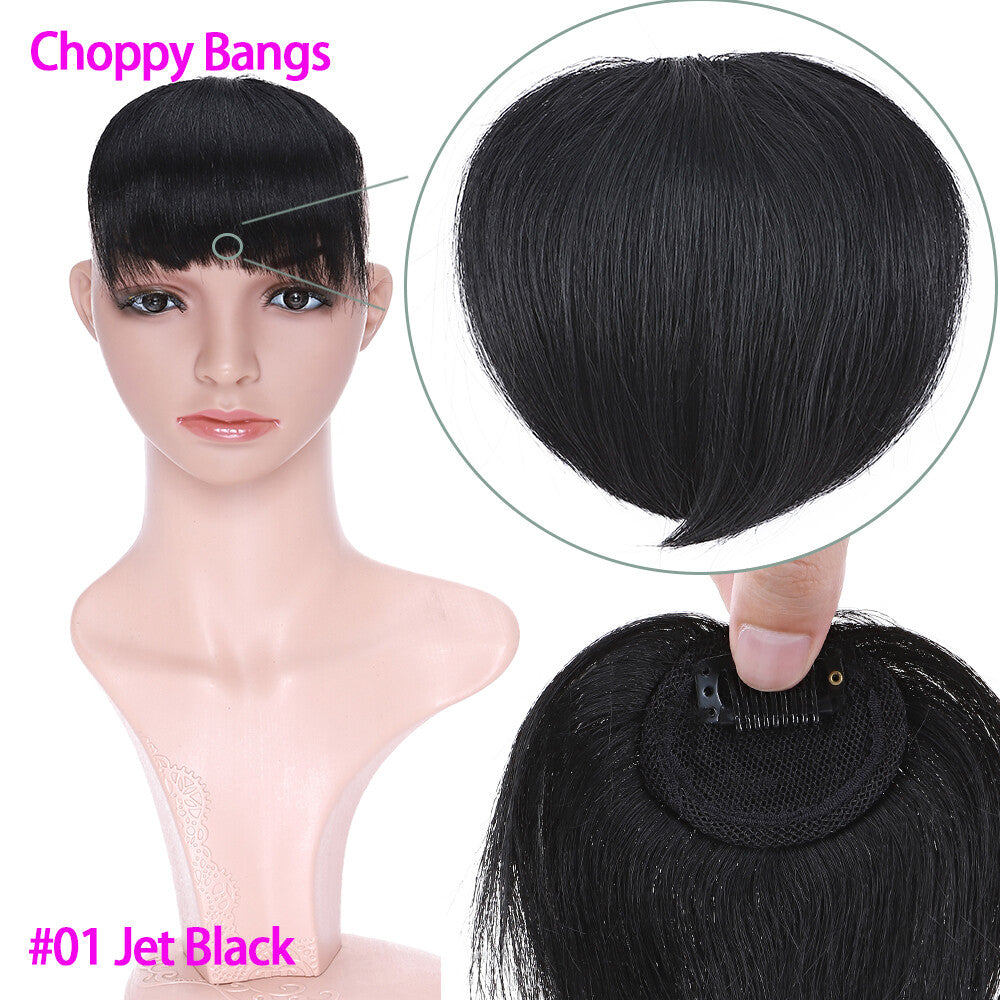 Clip-In Hair Fringes for Thick & Choppy Bangs - Remy Human Hair Extensions