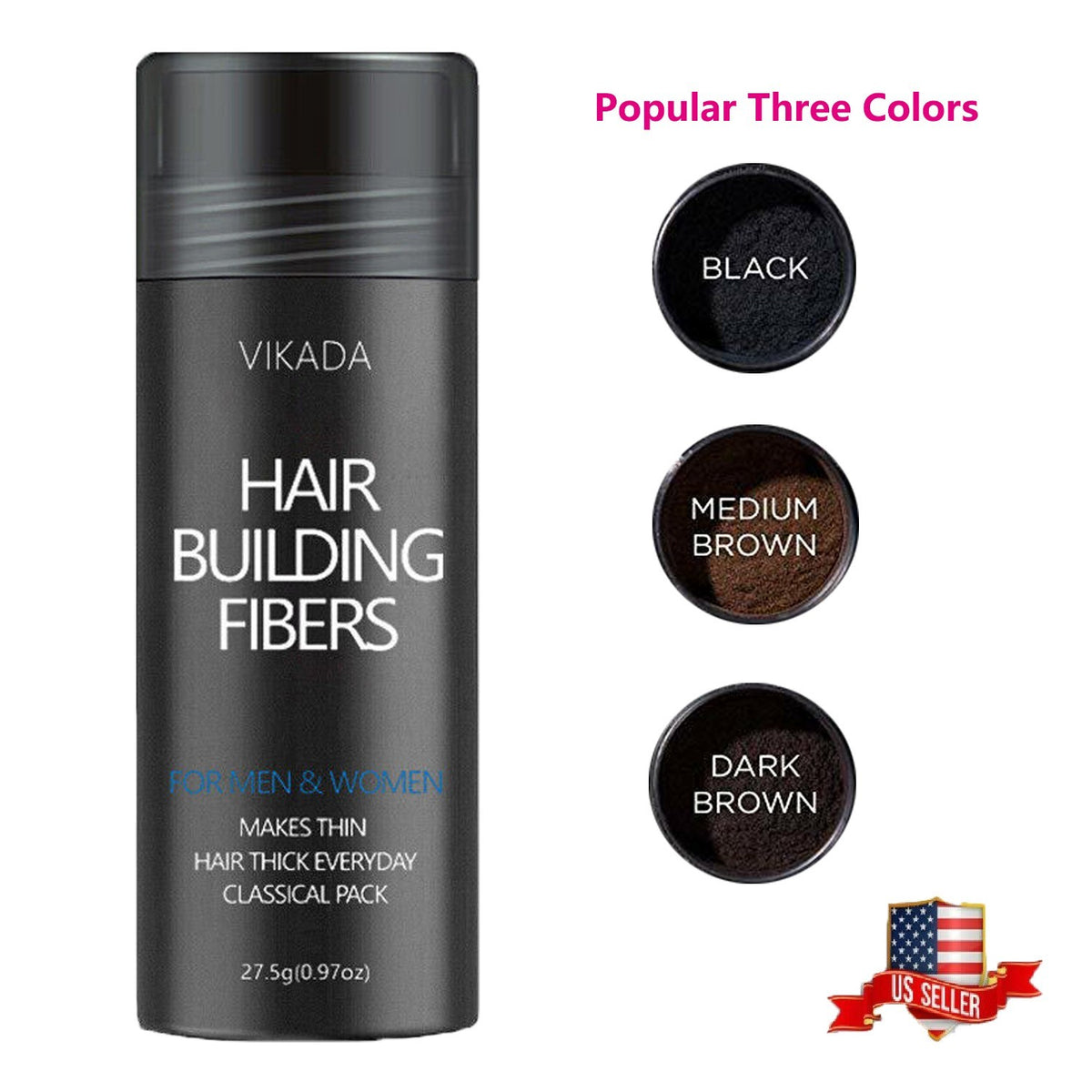 Hair Building Fibers Keratin Powder – Thickening & Volume