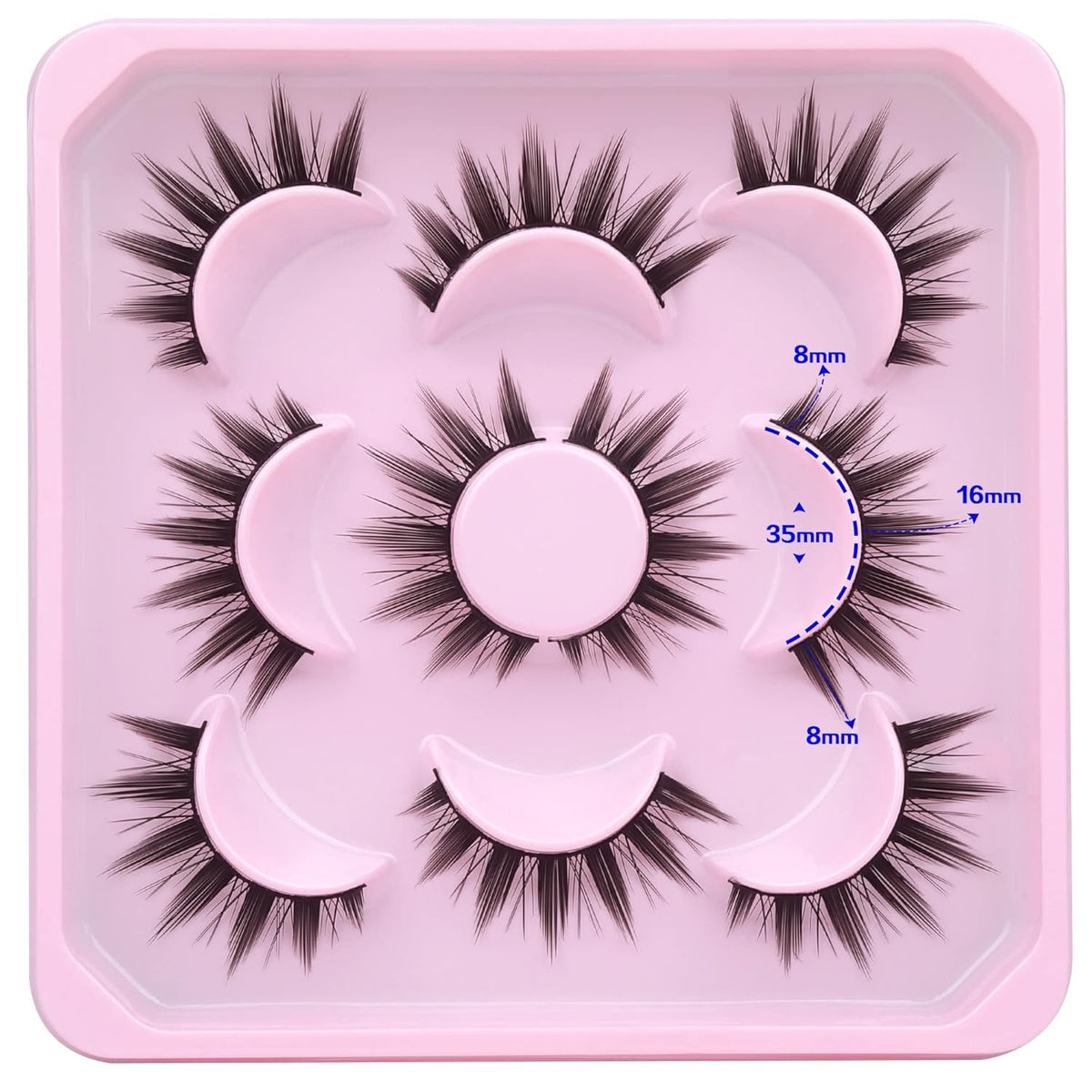 Manga False Eyelashes Spiky Natural Look Wispy Mink Doll Eye Makeup
