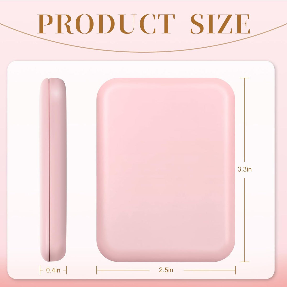 LED Pocket Mirror with 1X/3X Magnification & Bright Lights, Compact Travel Makeup Mirror