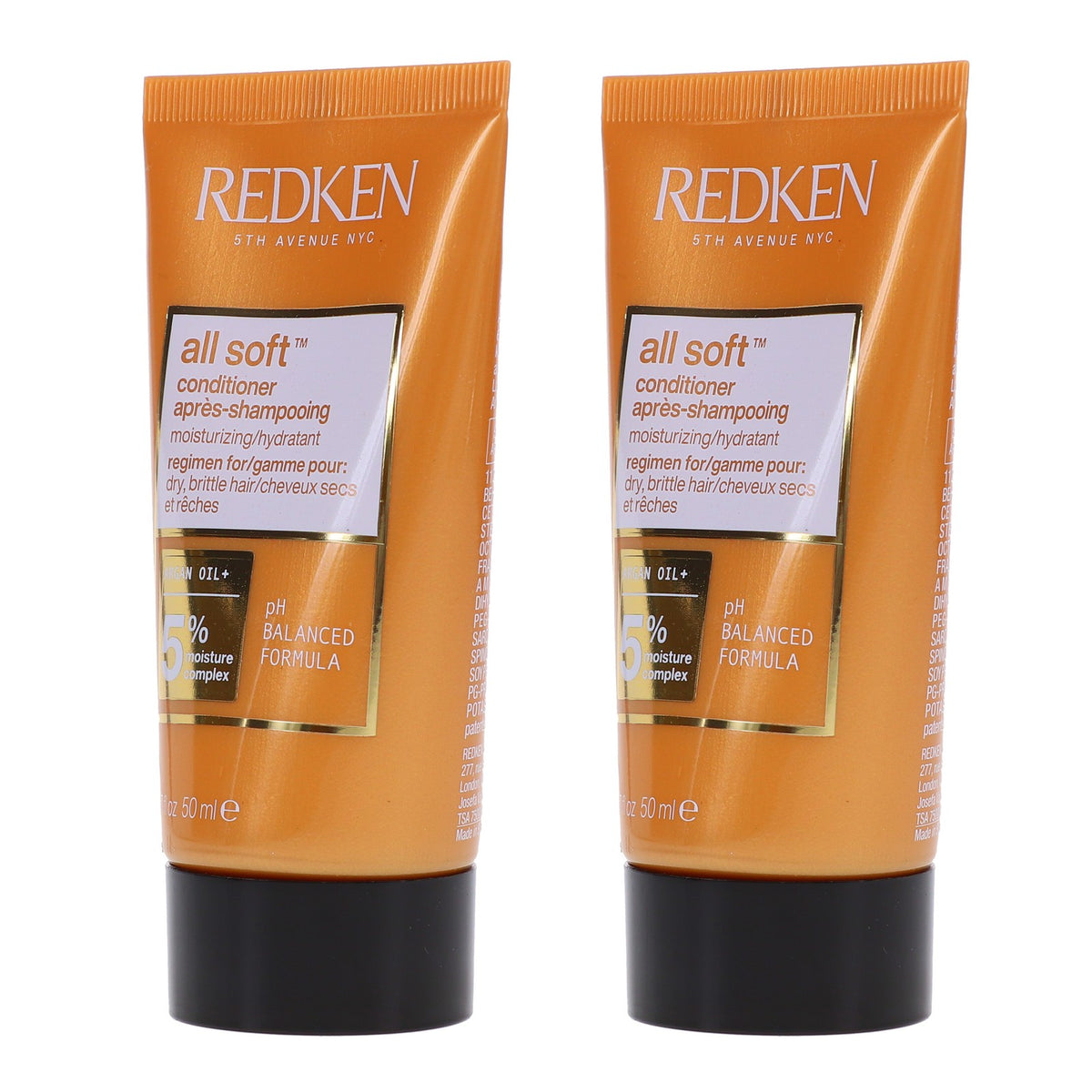 Redken All Soft Conditioner 1.7 oz 2 Pack - Moisturizing Hair Care Set