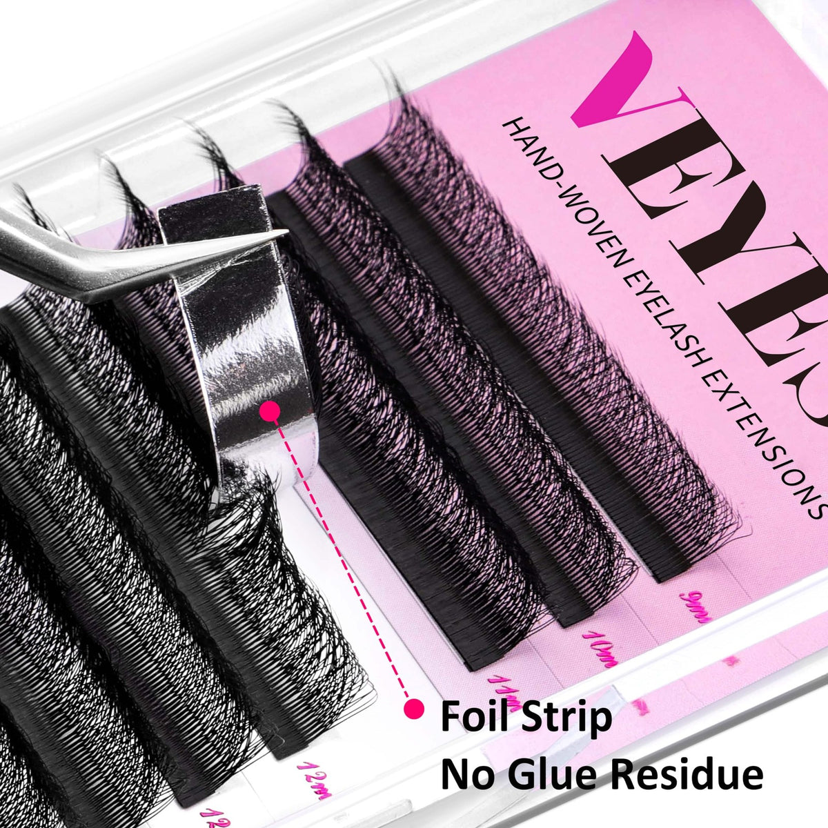 Eyelash Extensions Tray C/D Curl 9-15mm Mixed Length 5D-W Premium Silk