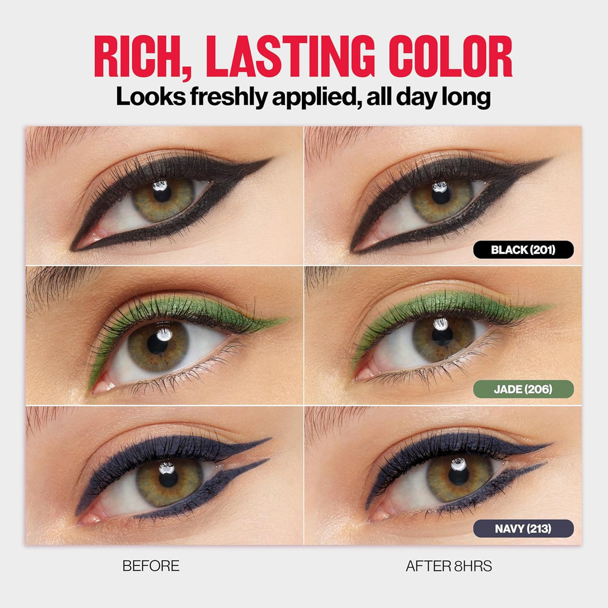 Waterproof Eyeliner Pencil, Long-Lasting Black Makeup Tool - 0.01 Oz