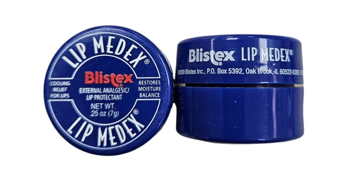 Lip Balm Set - Medicated Lip Protectant for Chapped & Dry Lips, 2 Jars