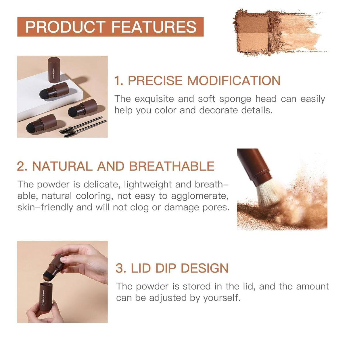Waterproof Eyebrow Stamp Kit with 10 Stencils & Brushes - Natural Brow Shaping