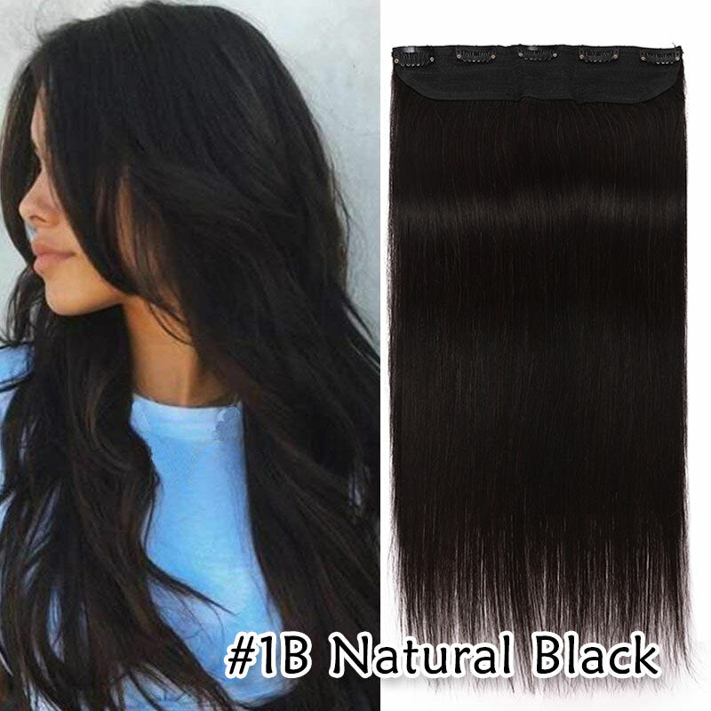 Full Head Clip-In Remy Human Hair Extensions Blonde & Brown - 100% Real