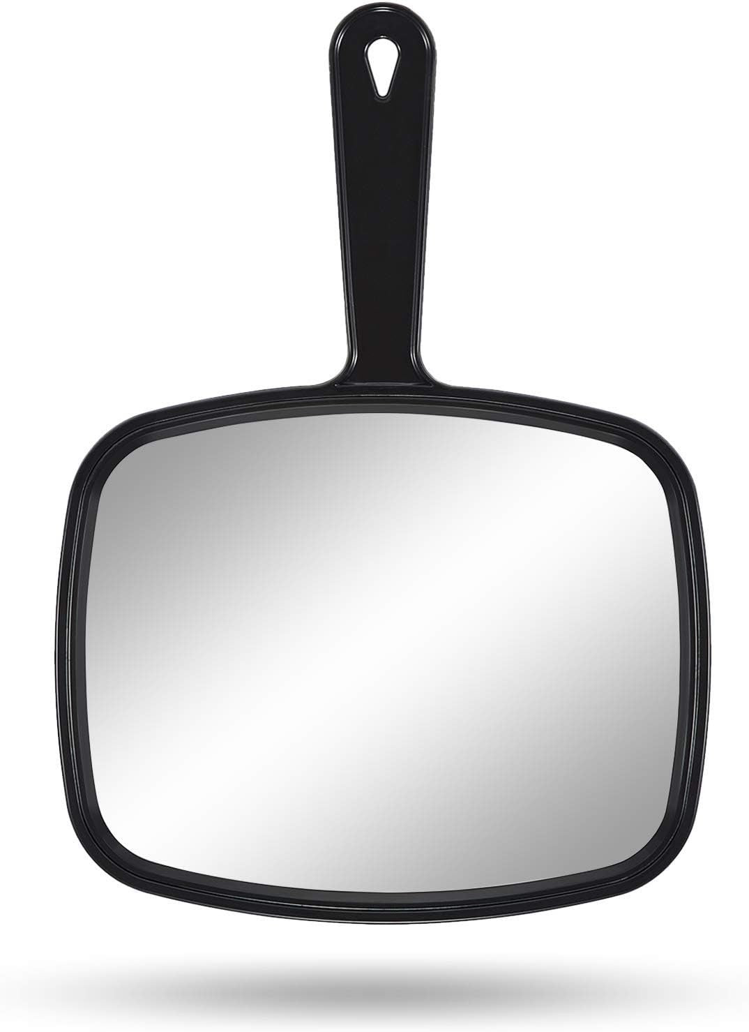 Rectangular Hand Mirror for Makeup Hair Grooming with Comfortable Grip