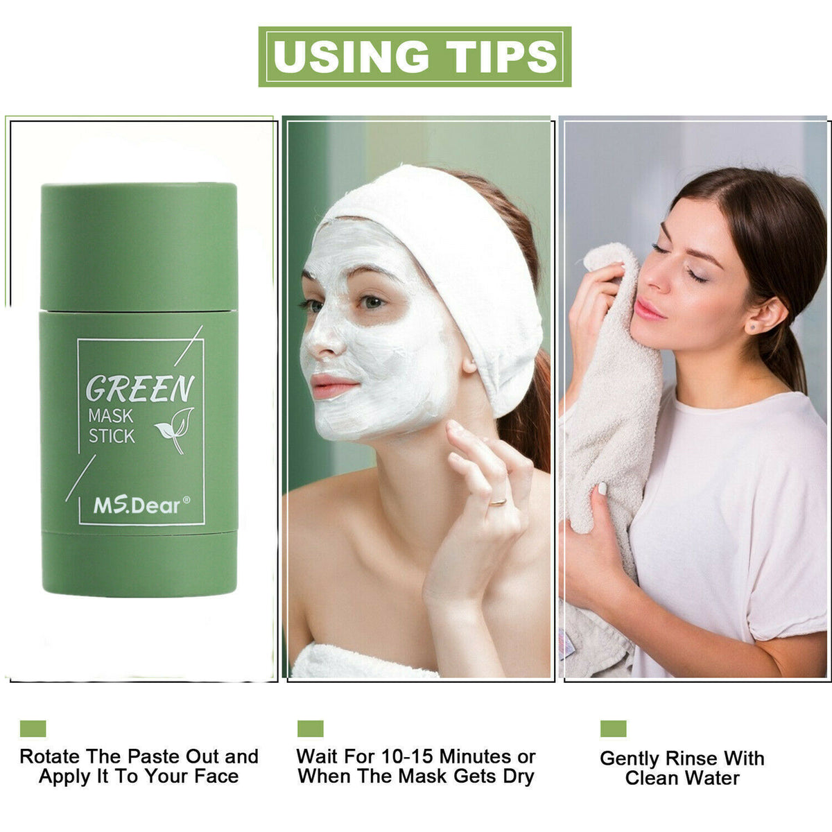 Green Tea Clay Stick Mask - Pore Cleansing & Oil Control