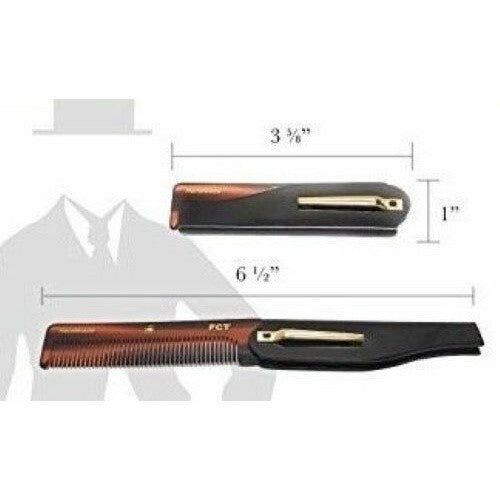 3-Pack Folding Antistatic Hair Beard Mustache Pocket Combs for Travel & Grooming