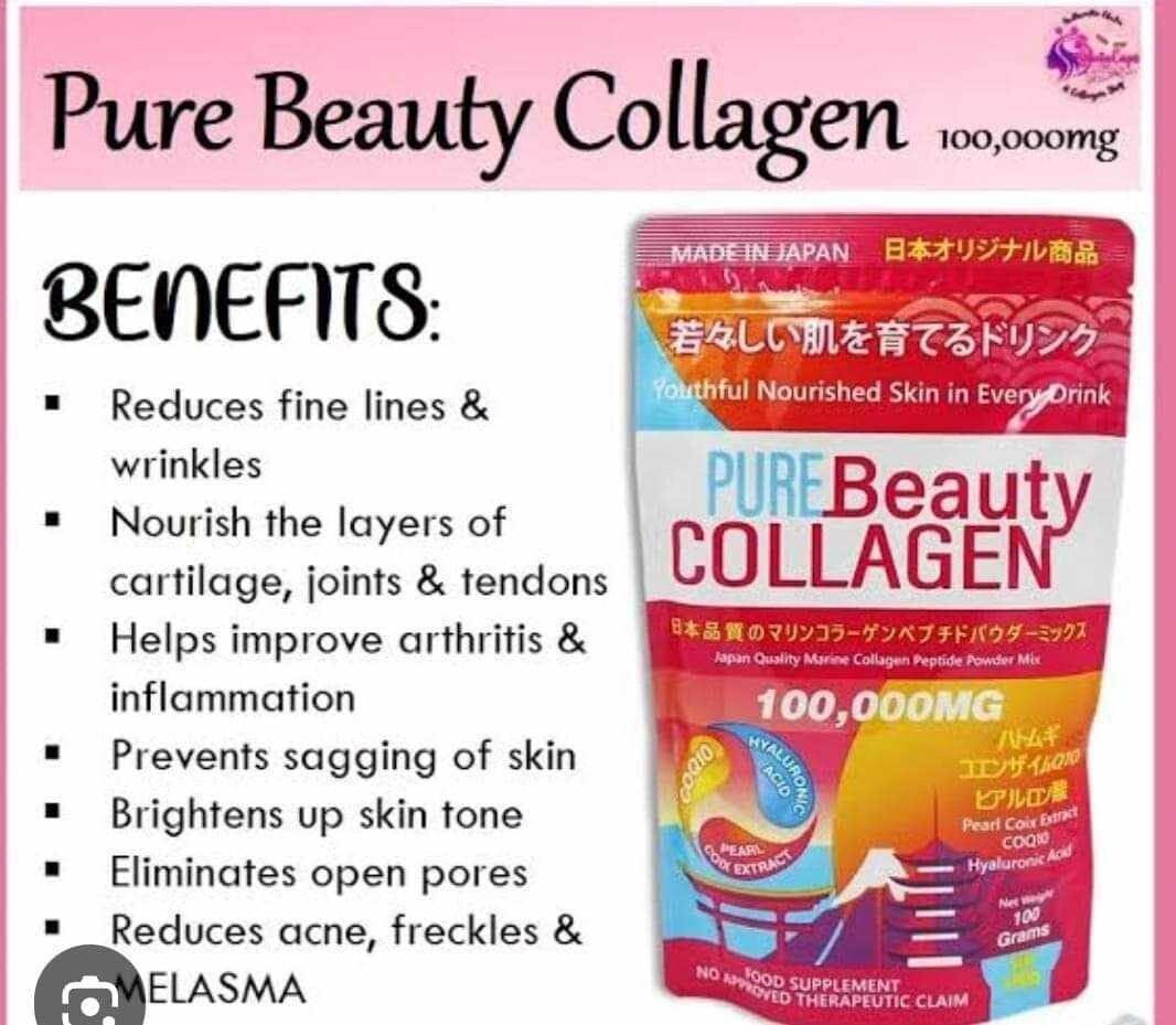 Pure Beauty Collagen Powder 100,000mg Marine Collagen Japan Made - Skin Support