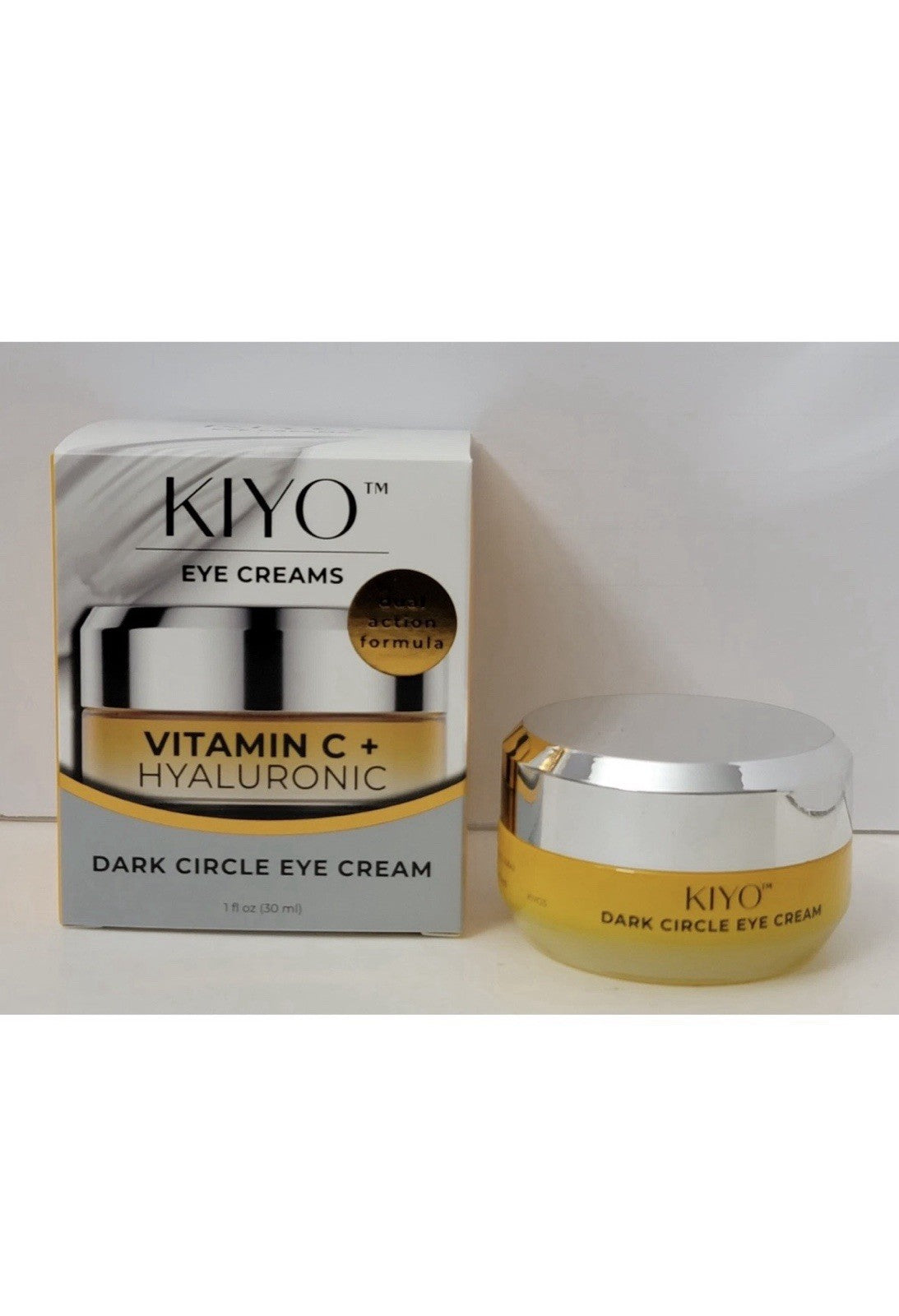 Kiyo Vitamin C Hyaluronic Eye Cream for Dark Circles - 1 oz / 30 ml