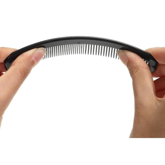 Pocket Hair Comb for Men Beard & Mustache Styling - 5 Inch Black CombSet