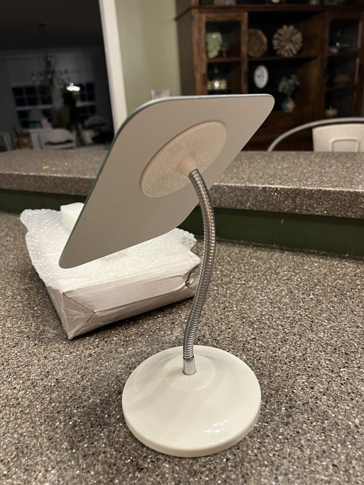 Adjustable Folding Makeup Mirror 7.5x6.5 Inch Portable 360° Rotation