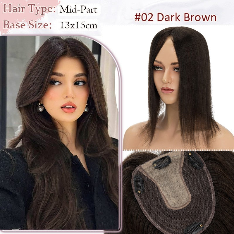 Women Clip-in Hairpiece for Hair Loss & Volume - 100% Remy Human Hair