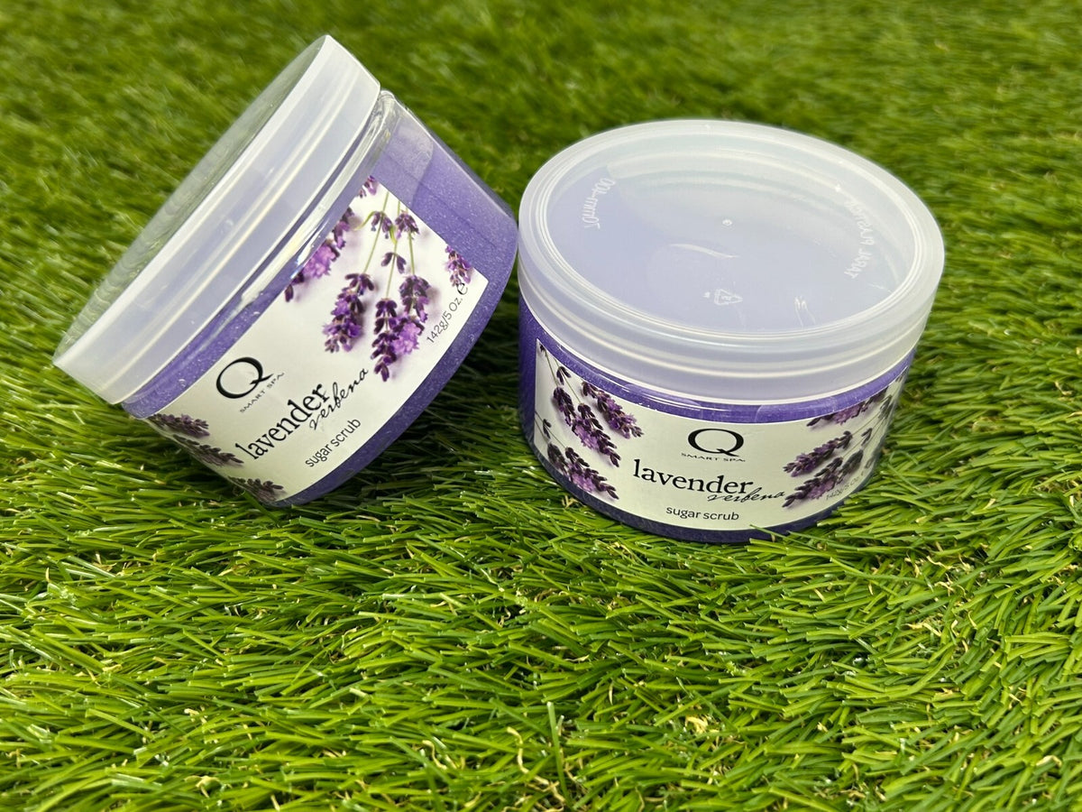 Lavender Verbena Sugar Scrub Set - 2 Jars, 5 oz Each, Spa-Style Aromatherapy