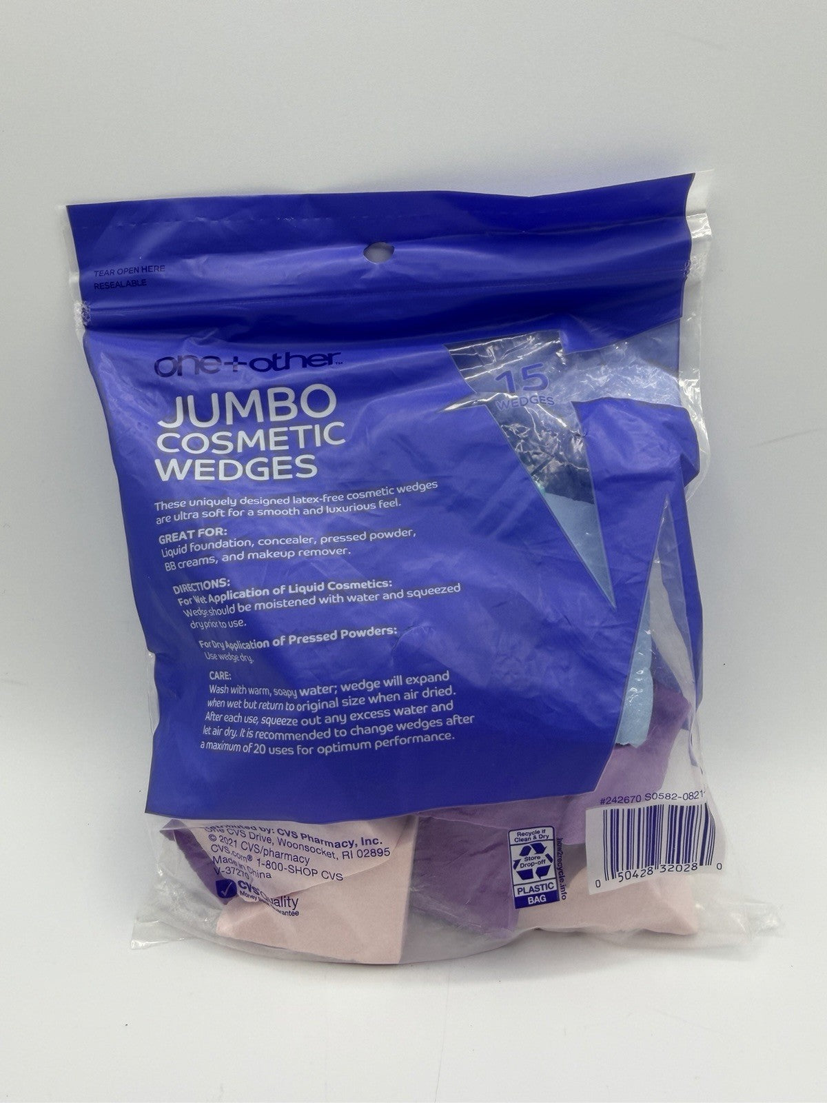 2 Pack Jumbo Latex-Free Makeup Sponges for Foundation & Blending