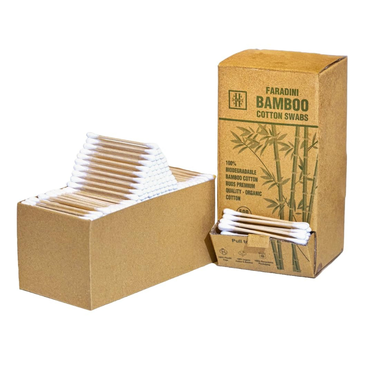 Eco-Friendly Bamboo Cotton Swabs 500 Count for Makeup Nails Cleaning