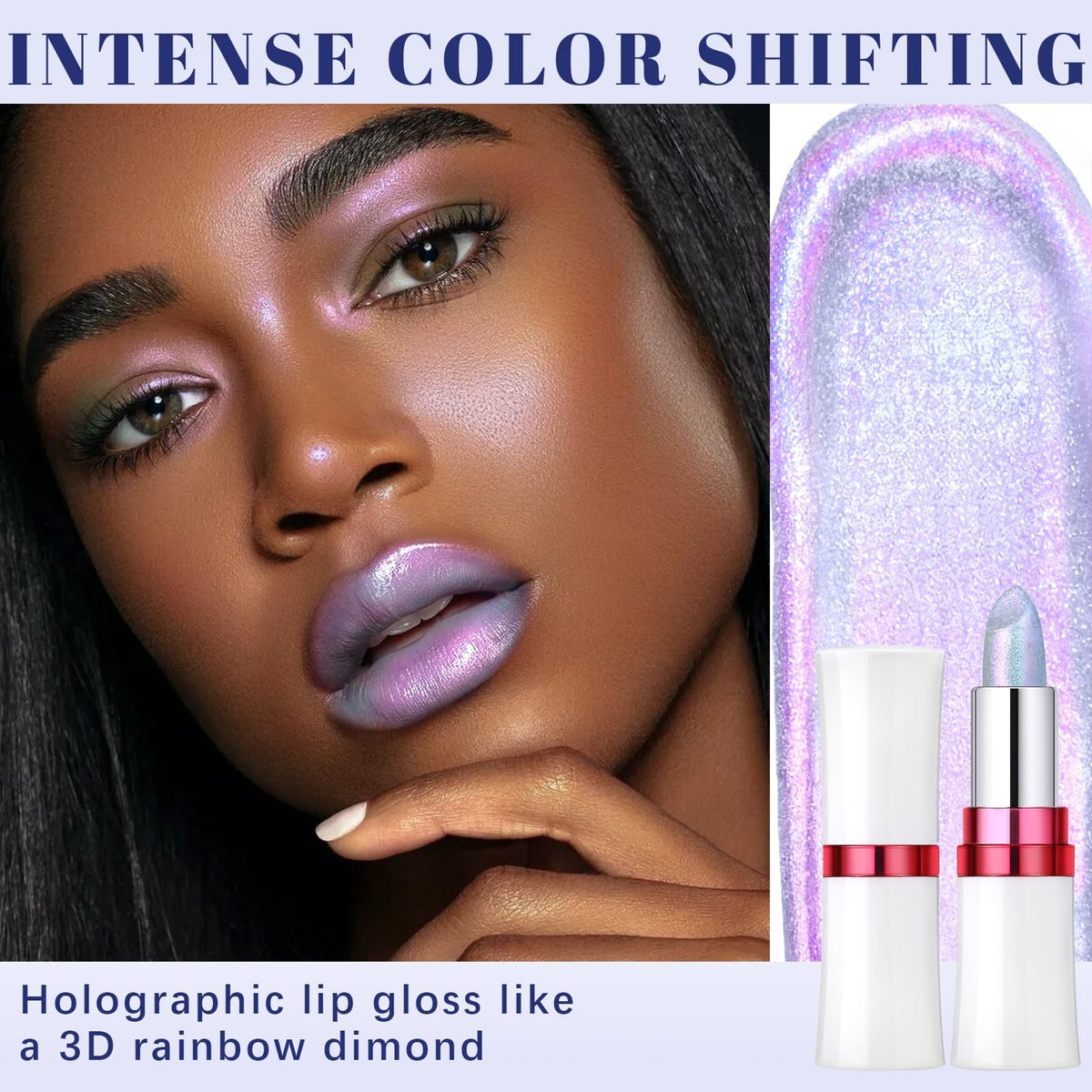Chameleon Color-Shifting Glitter Lipstick - Silver Pink 0.12oz