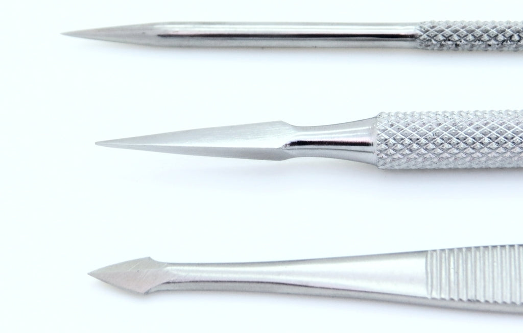 Professional Blackhead Comedone Pimple Extractor Kit - 3 Precision Tools