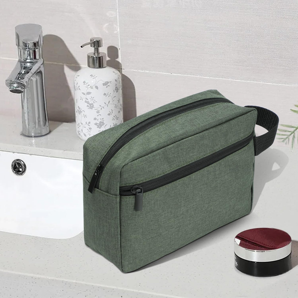 Men's Travel Toiletry Bag Waterproof Organizer for Shaving & Personal Care