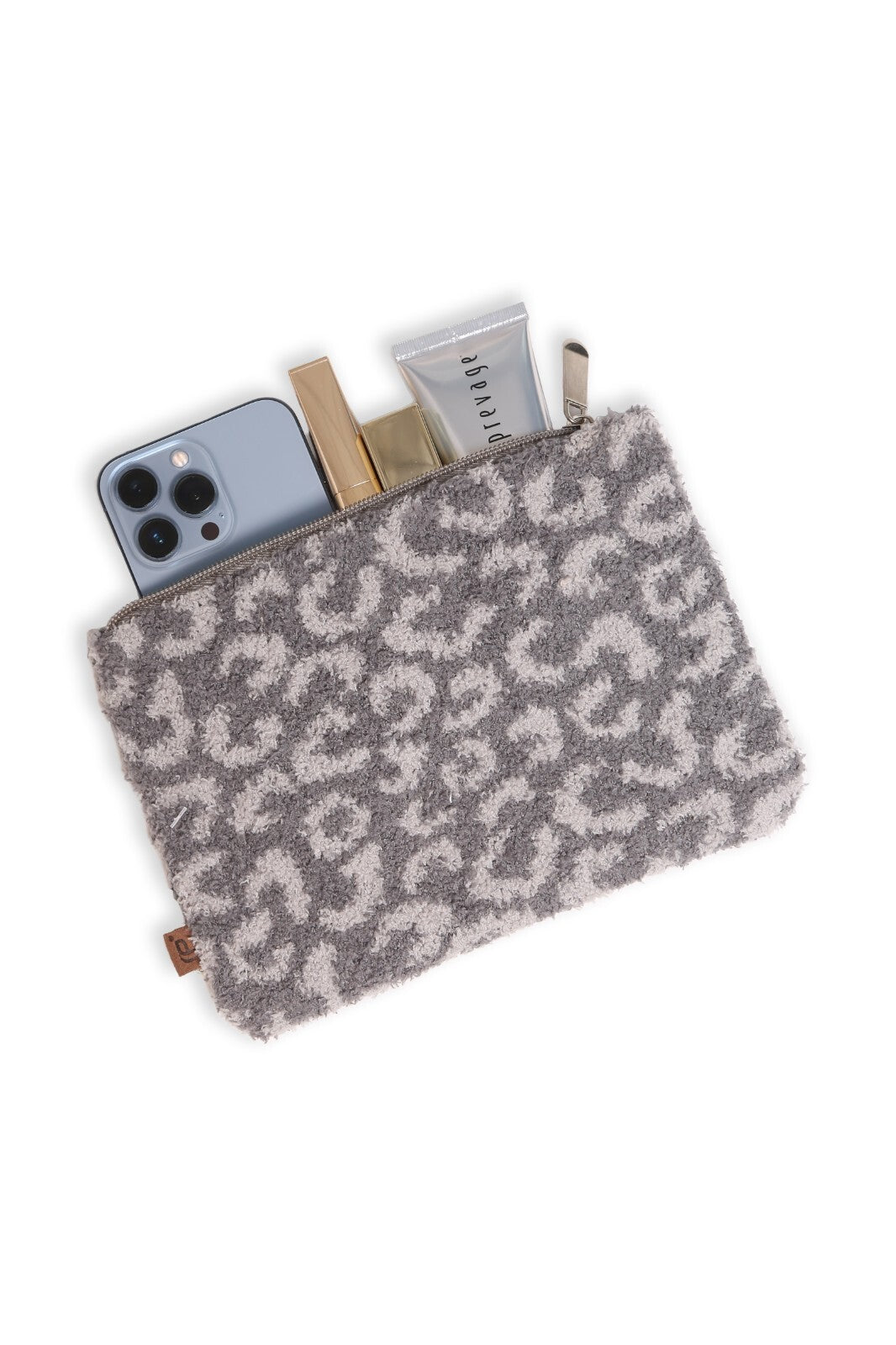 Leopard Pattern Travel Pouch with Zipper Closure - Small Cosmetic & Organizer Bag