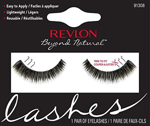 Revlon Single Pair False Eyelashes - Number 91308 for Natural Eye Enhancement