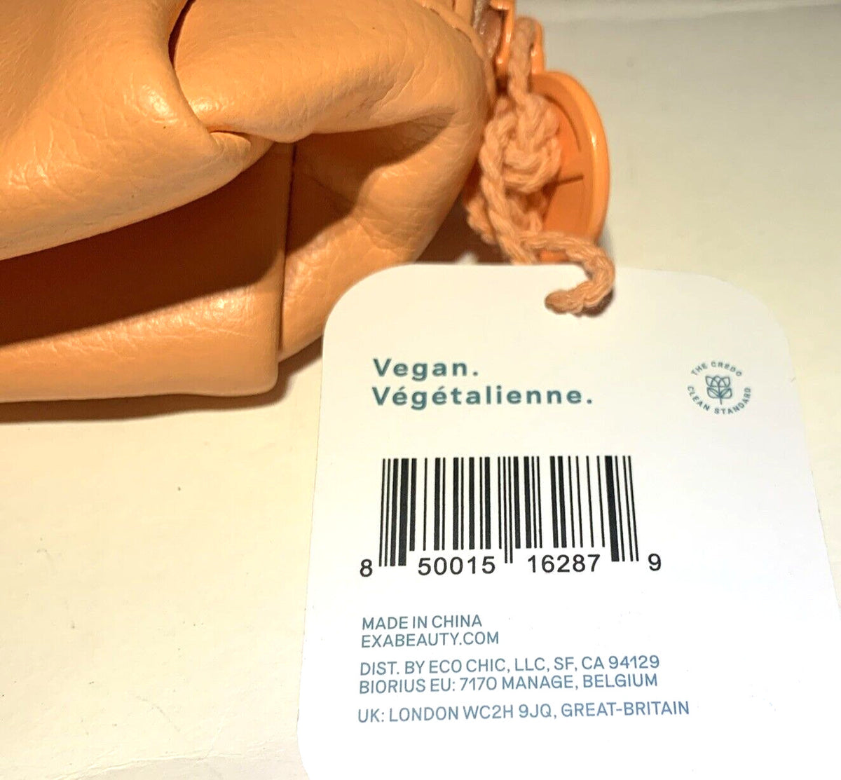 All In Essential Makeup Bag - Peach Vegan Cruelty-Free Storage