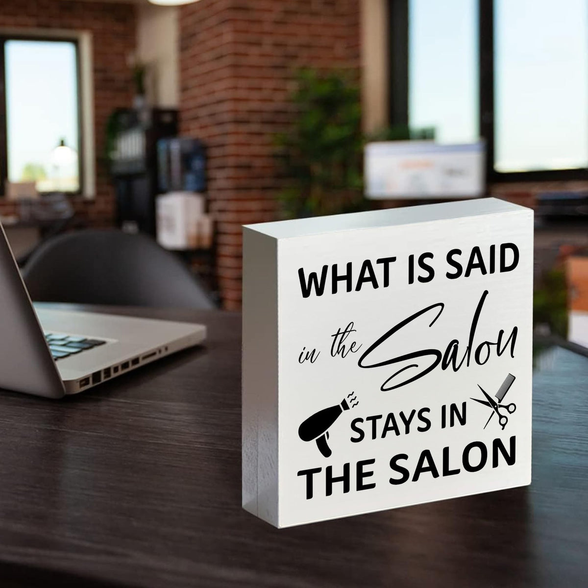 Nail Salon Wooden Sign – 5x5 Inch Square Office & Home Decor