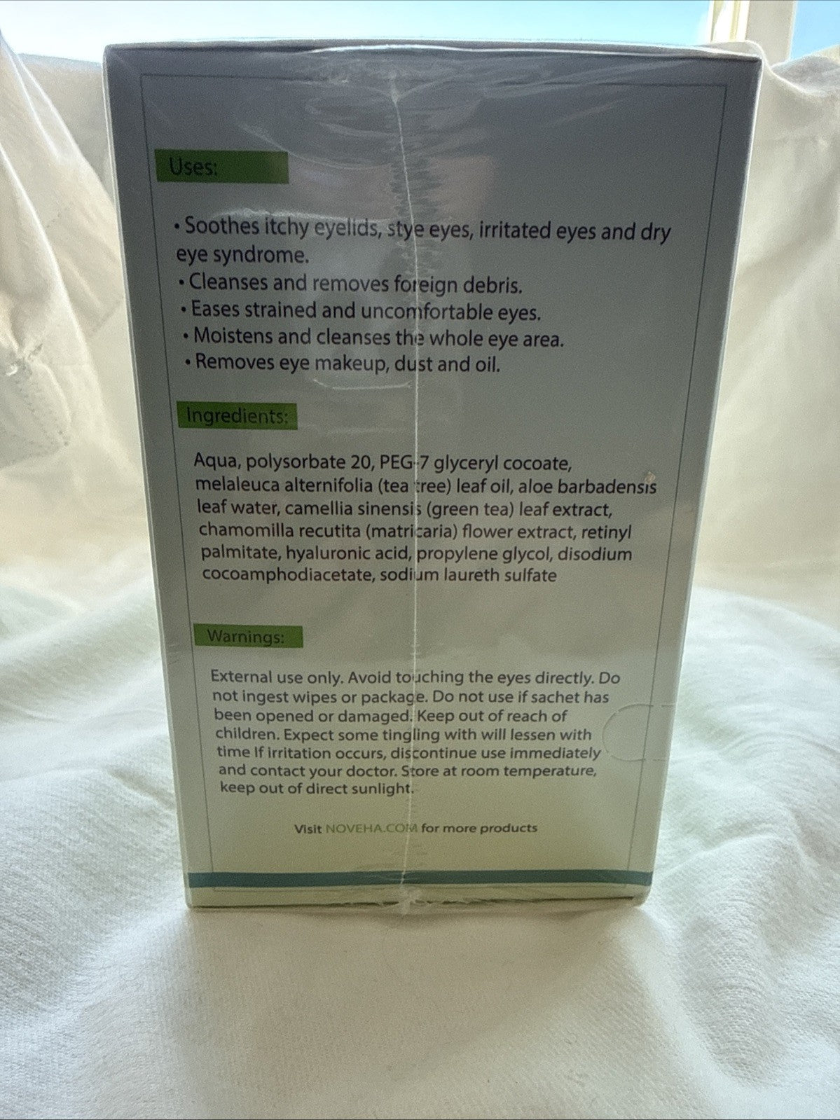 Tea Tree Eyelid Cleansing Wipes - 60 Count, Eye & Lash Hygiene