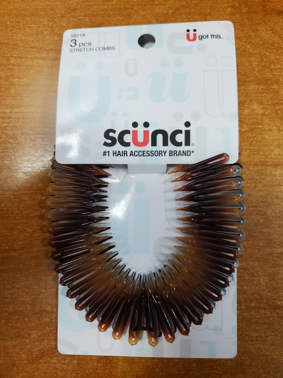 Stretch Hair Combs Pack of 3 - Tortoise, Opaque, Black Hair Accessories