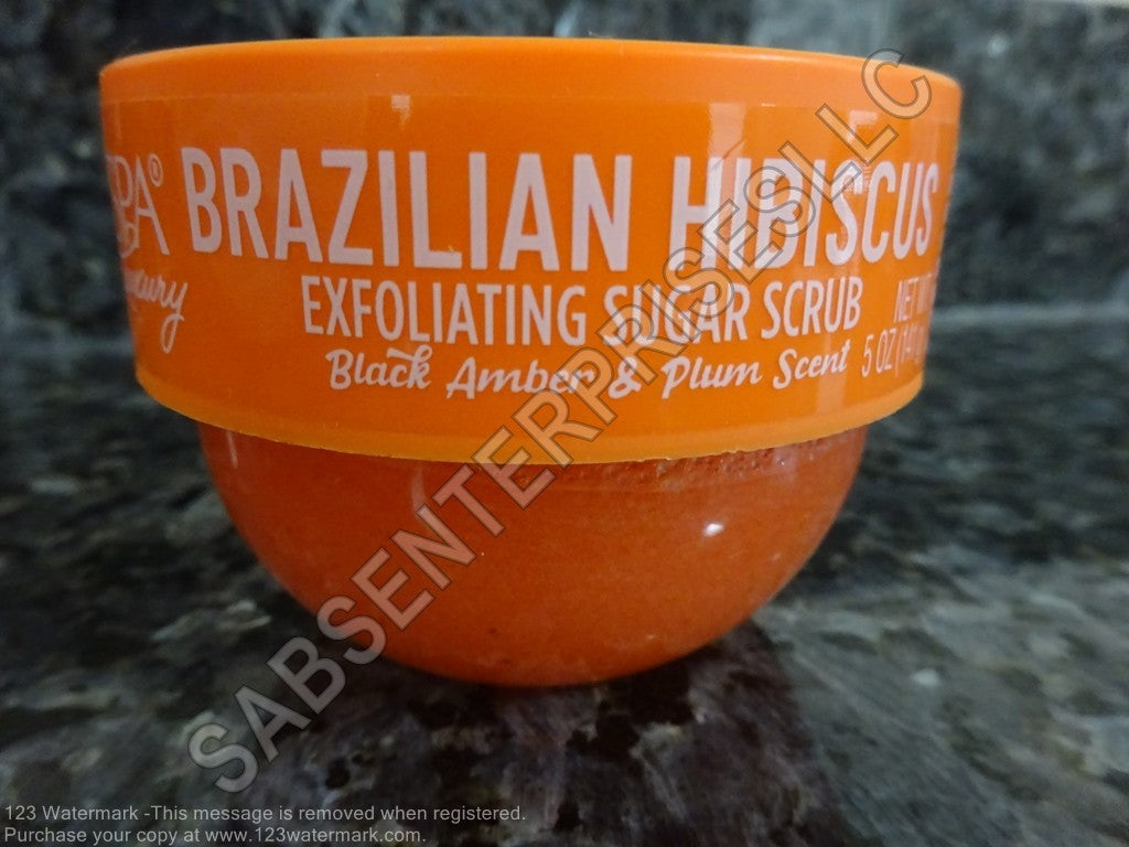 10 SPA Luxury BRAZILIAN HIBISCUS Black Amber & Plum Exfoliating Sugar