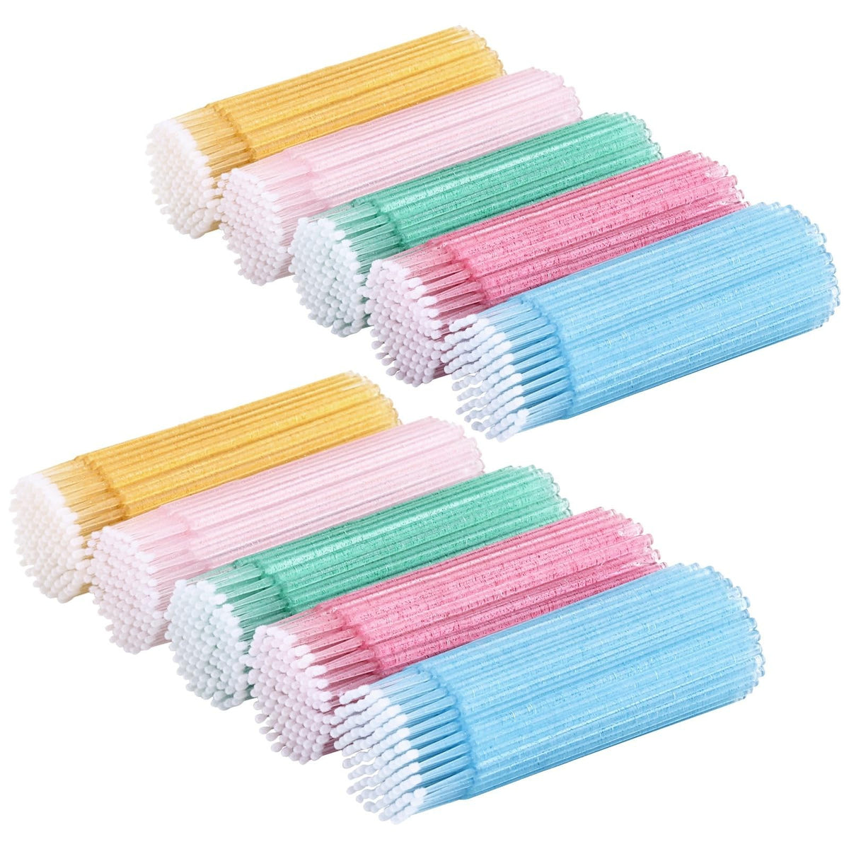 Disposable Microbrush Applicators - 1000 Pcs Micro-Needle Brushes for Makeup & Nail Art