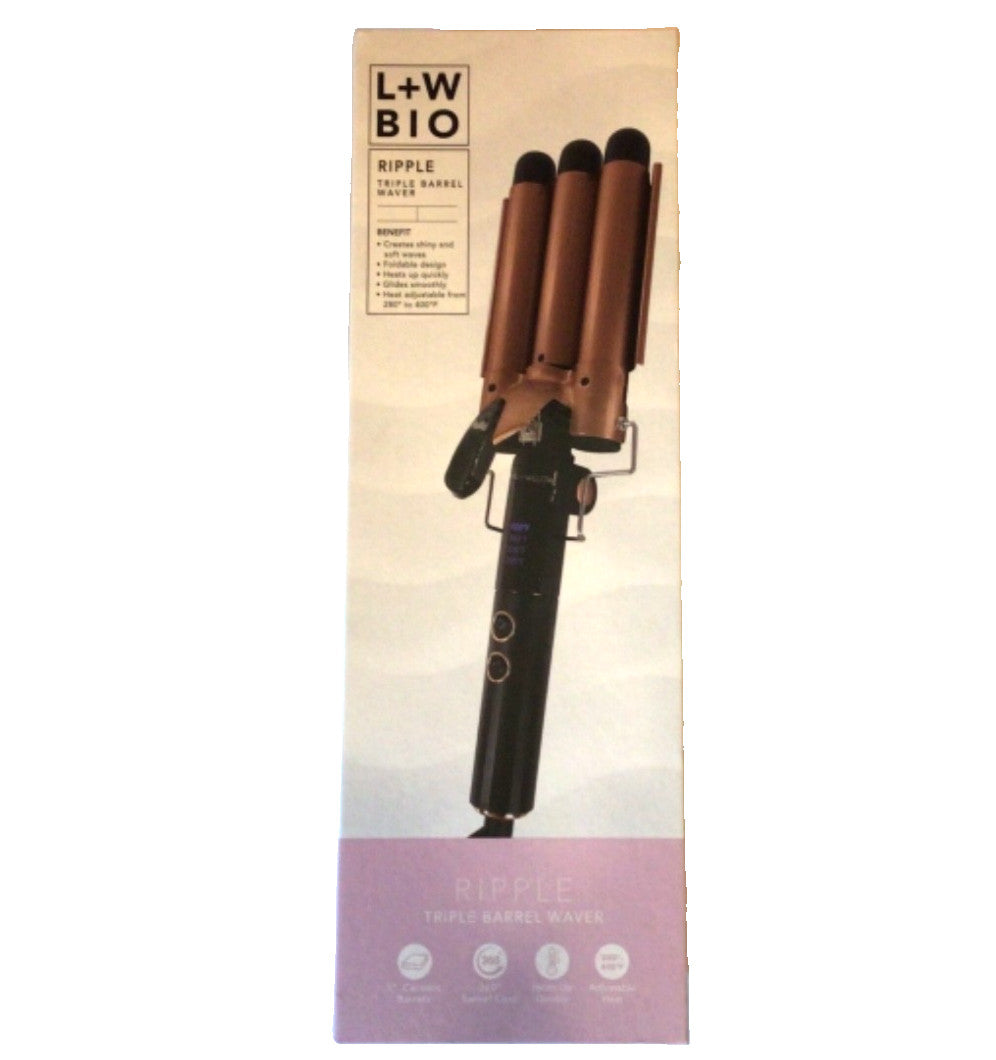 Luxe Willow Triple Barrel Waver Curling Iron 1 Inch Ceramic Barrels