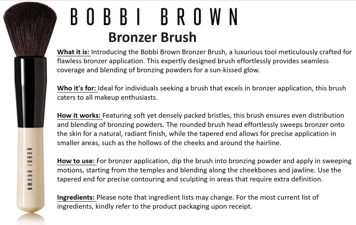 Bobbi Brown Bronzer Brush - New Professional Face Makeup Tool
