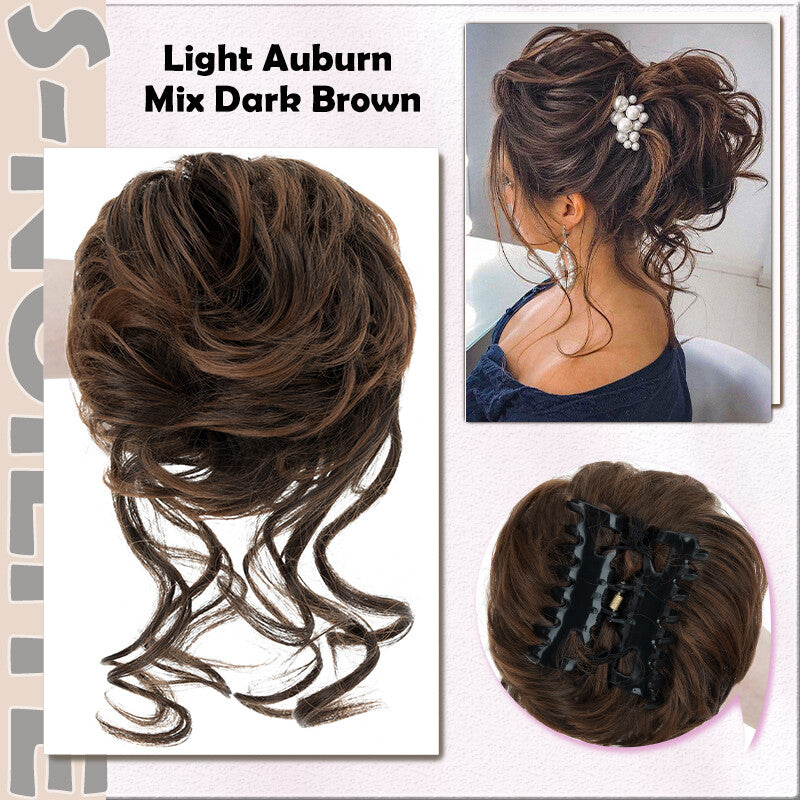 X-Large Thick Curly Claw Chignon Messy Bun Hair Extension Clips - All Colors