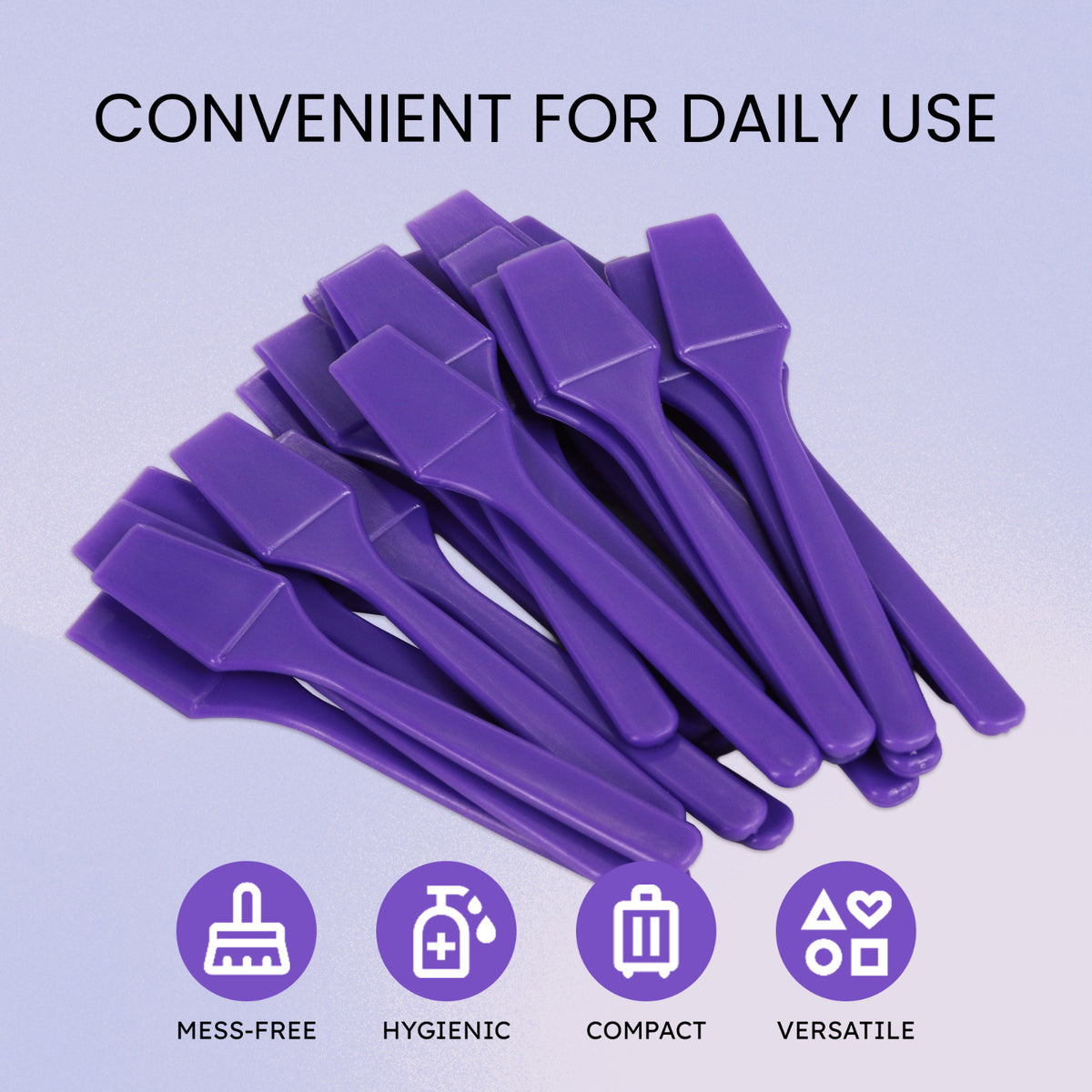 Cosmetic Makeup Spatula Set - 2.5 Inch Plastic Scoops for Beauty & Skincare