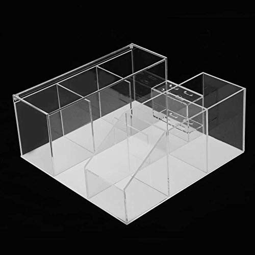 Acrylic Eyelash Tool Organizer Box with Dustproof Compartments - Beauty Storage