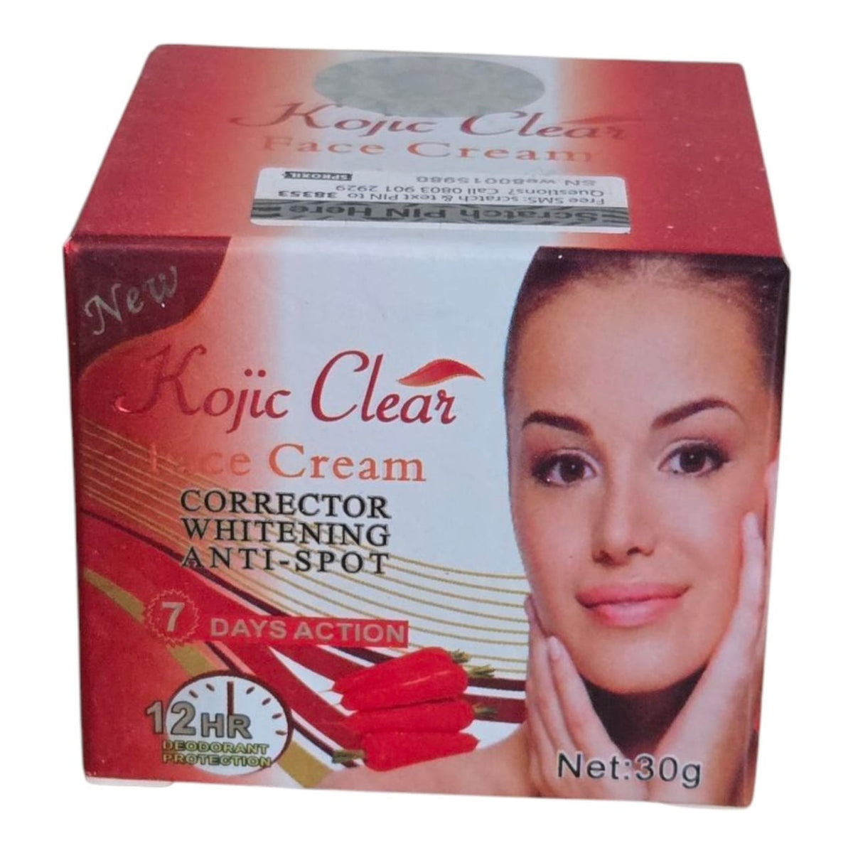 Kojic and Carrot Corrector Cream - Brightening Face Concealer, 1 Pack
