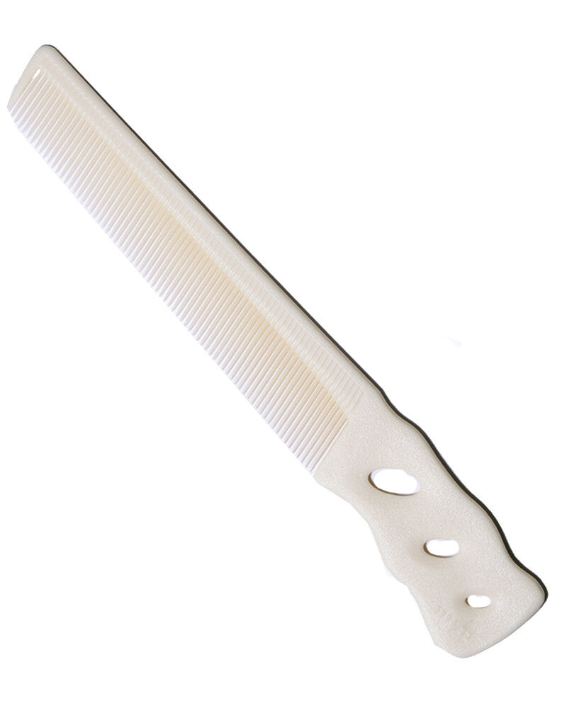 Short Hair Design Comb with Flex Shape Memory - White