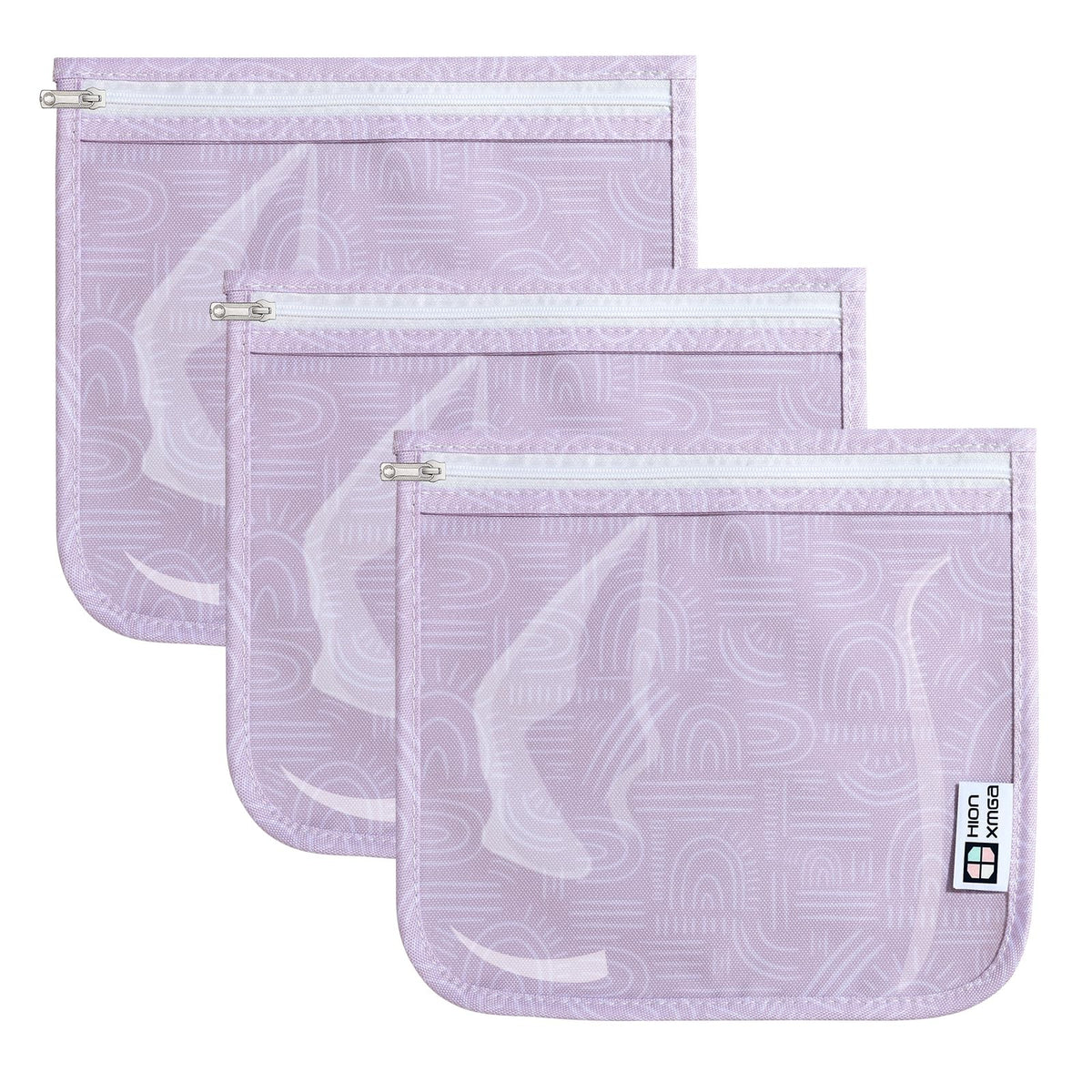 Set of 3 Clear Travel Toiletry & Diaper Organizer Bags Waterproof TSA Approved
